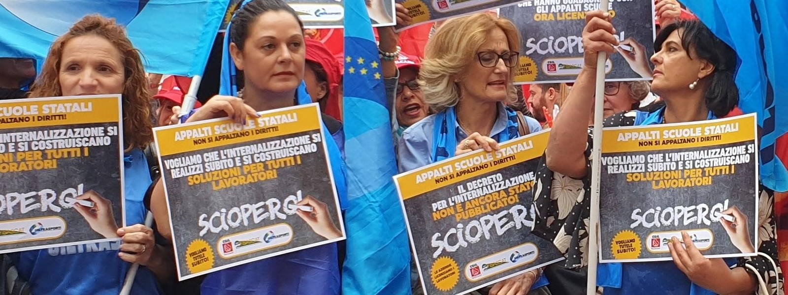 Appalti pulizia scuole: al via la mobilitazione fino al 22 novembre in tutta Italia