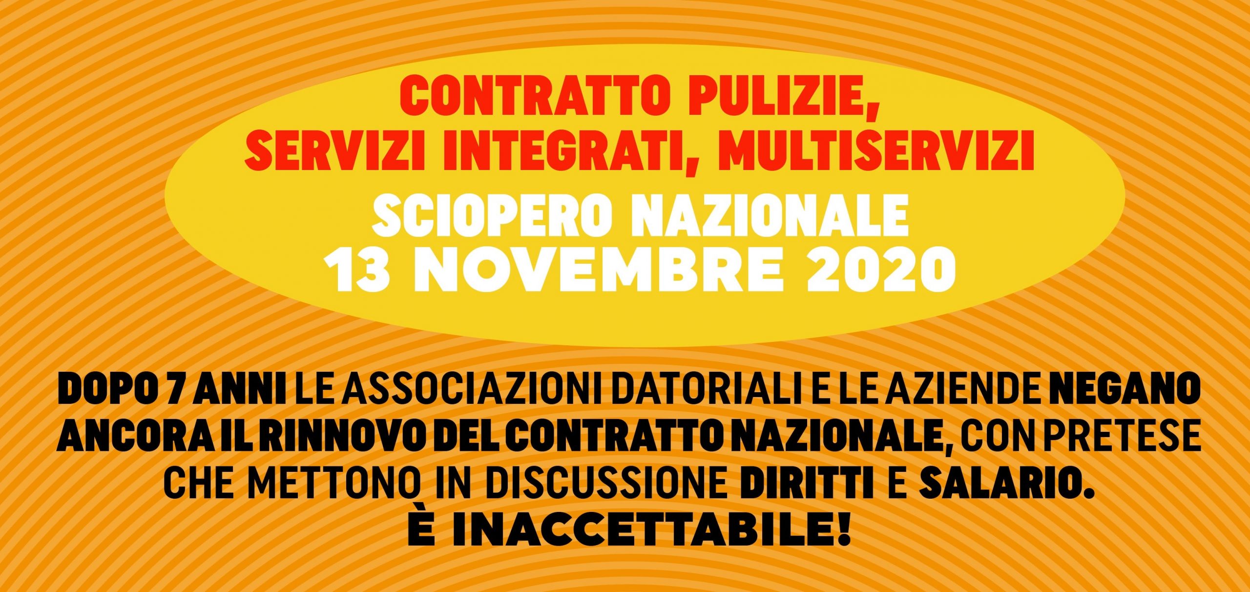 Imprese pulizia servizi integrati multiservizi, il 13 novembre in sciopero 600mila addetti