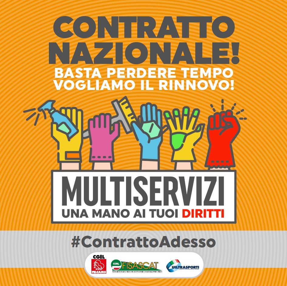 CCNL Imprese pulizia servizi integrati multiservizi: il 21 ottobre manifestazione nazionale a Roma