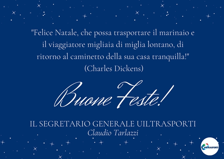 Auguri di Buone Feste 2020 - 2021 dal Segretario Generale Uiltrasporti