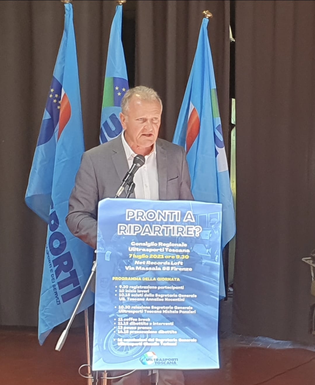 Il Segretario Generale Uiltrasporti, Claudio Tarlazzi, chiude il Consiglio Regionale della Uiltrasporti Toscana [VIDEO]