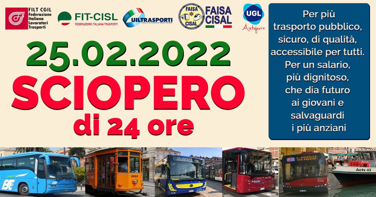 Sciopero: Sindacati, domani nuovo stop nazionale bus e metro